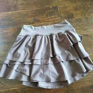 Brown Layered Athletic Skirt